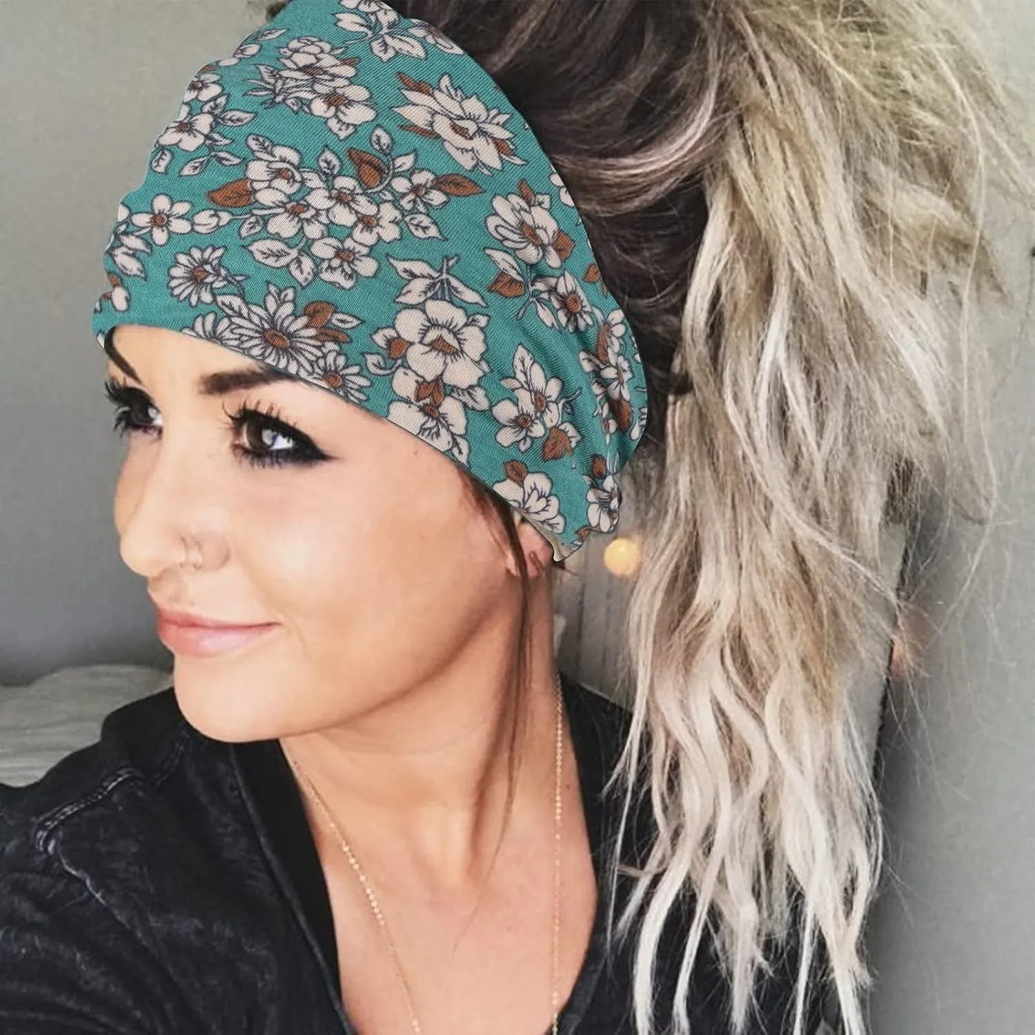 4PCS Anti Slip Wide Edge Headscarf