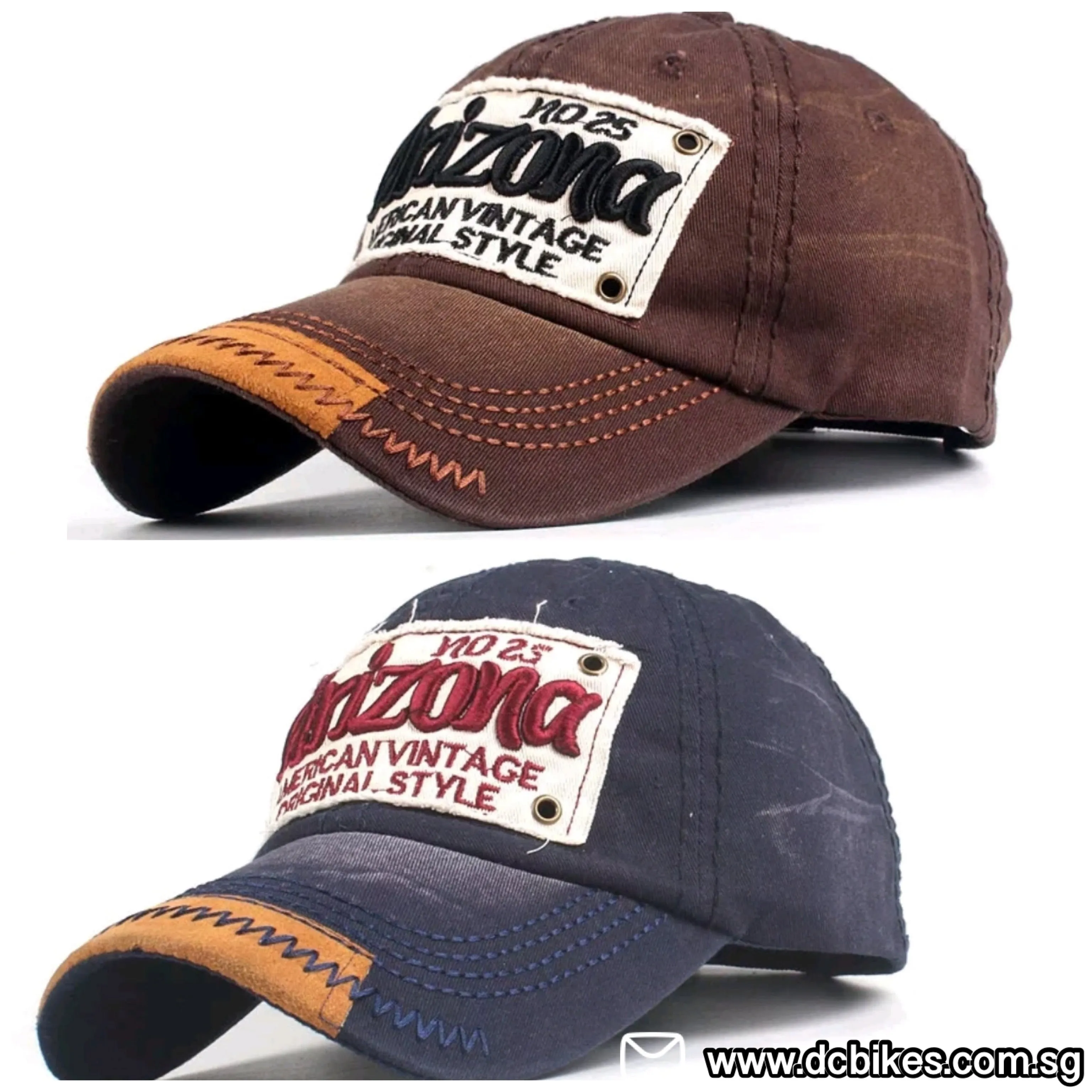 American Vintage Arizona Stone Wash MTB Rider Baseball Trucker Cap