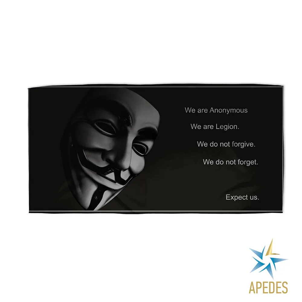 Anonymous Black Beach & Bath Towel Rectangle 30″ × 60″