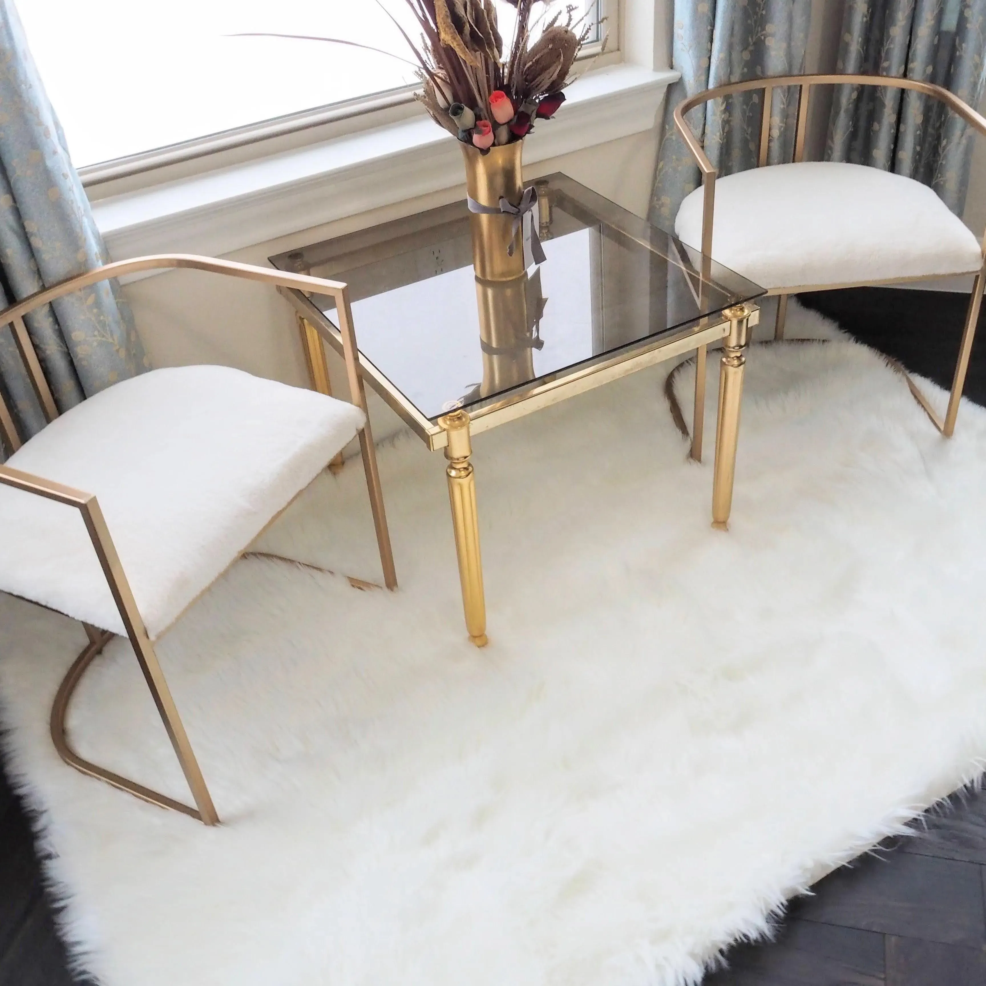 Artificial Wool Faux Fur Rug - 4' x 6'