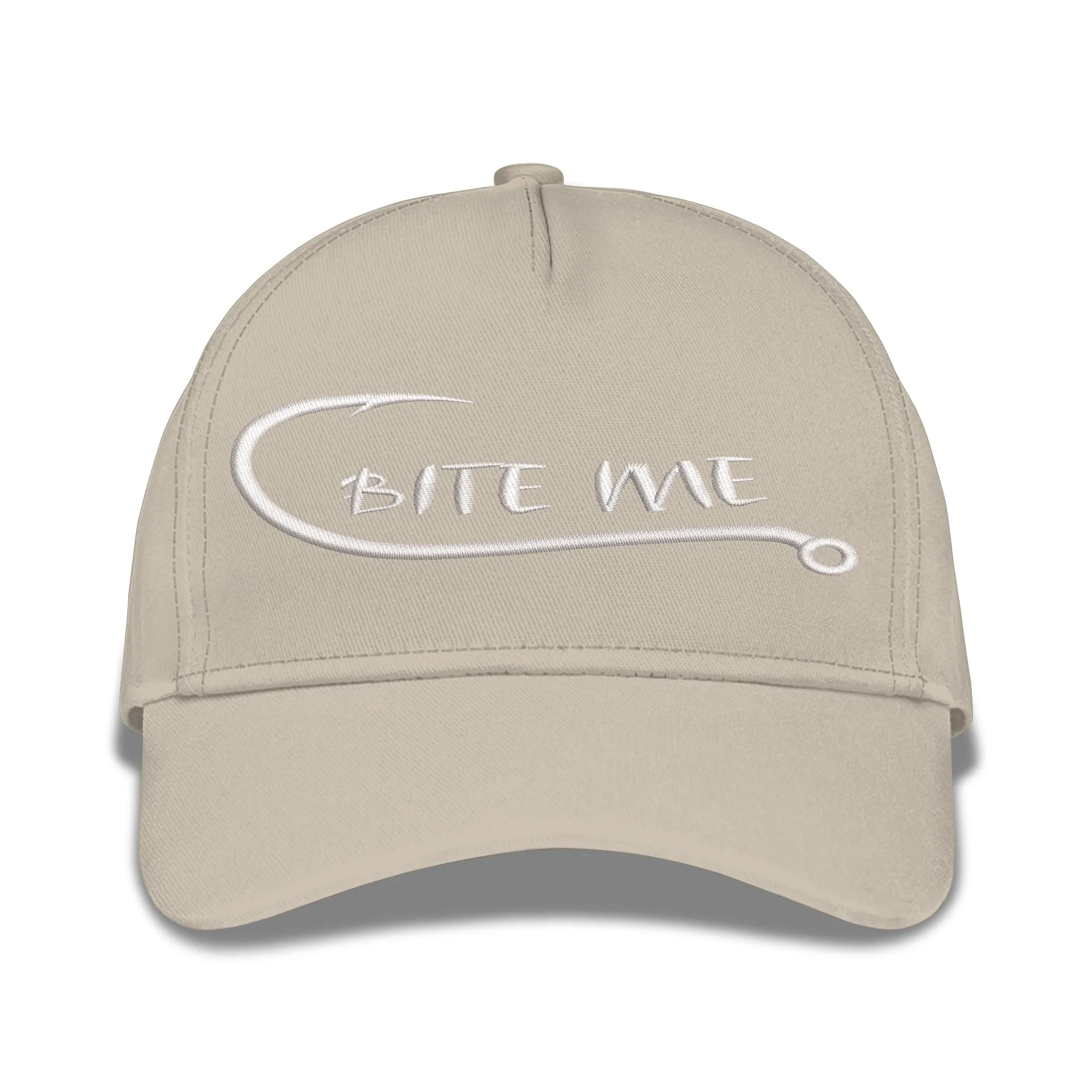 Bite Me Fishing Embroidered Baseball Caps