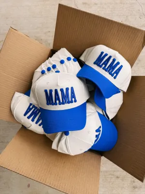 Blue Mama Puff Trucker Hat