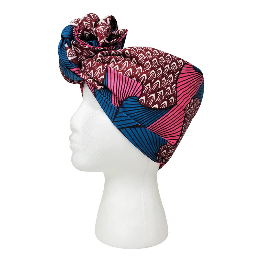 Blue Pedals Open Crown Headwrap