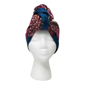 Blue Pedals Open Crown Headwrap