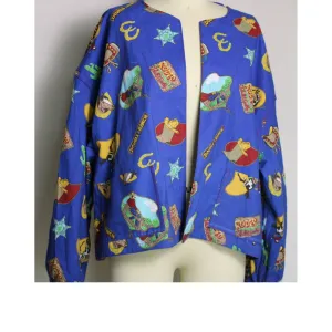 Blue Western Square Rodeo Jacket