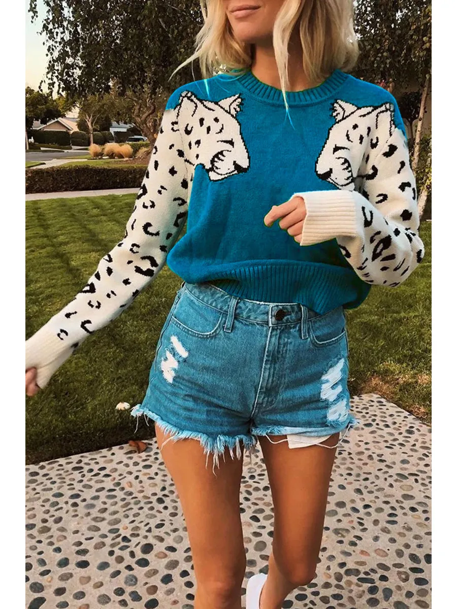 Casual Animal Print Sweater (6 Colors)