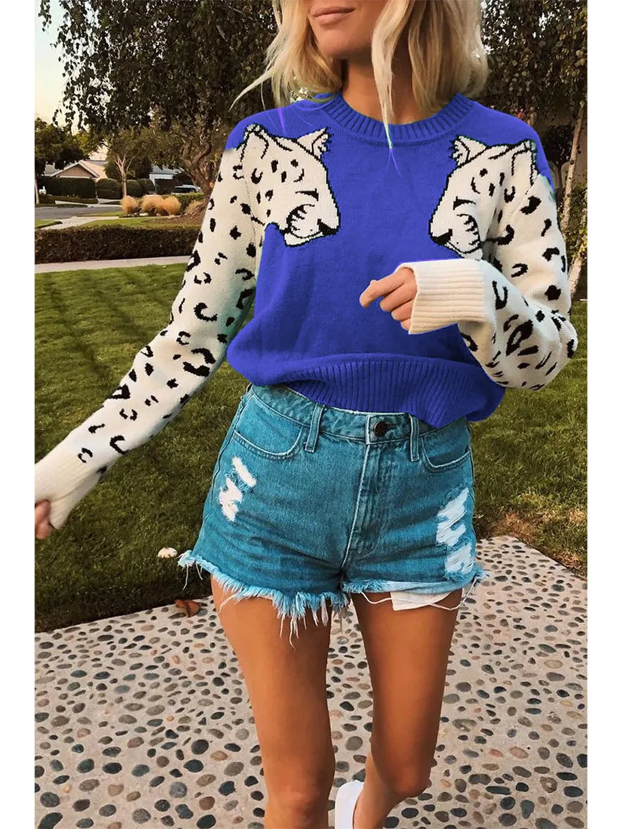 Casual Animal Print Sweater (6 Colors)