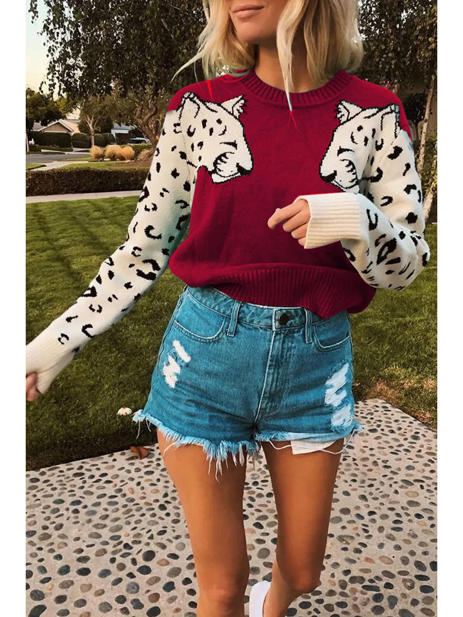 Casual Animal Print Sweater (6 Colors)