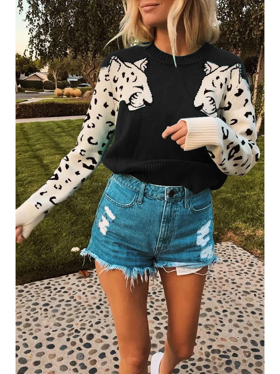 Casual Animal Print Sweater (6 Colors)