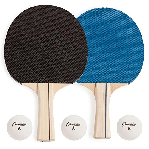 Champion Sports Anywhere Table Tennis: Ping Pong Paddles, Balls, and Portable Net & Post Set to Go Version