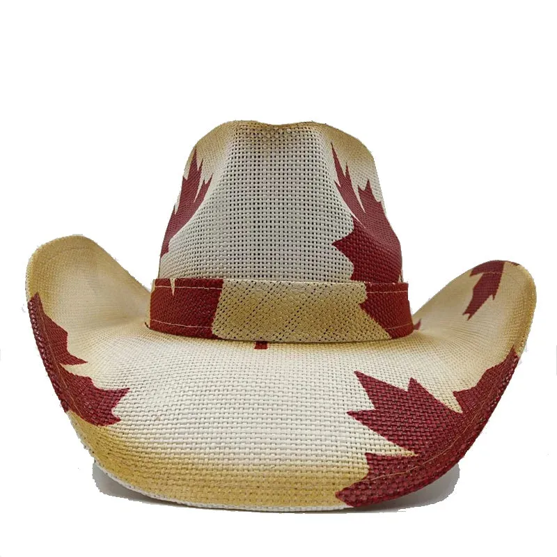 Chapéu de cowboy engrossado de palha vintage