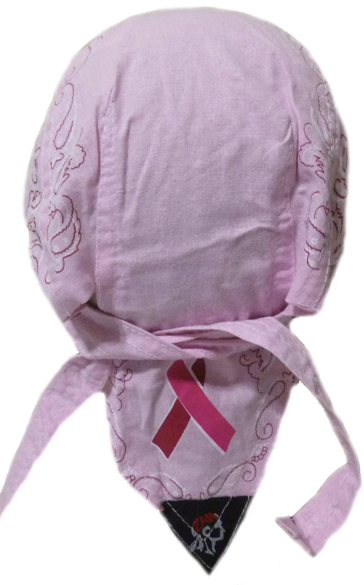 CLEARANCE Pink Ribbon Paisley Head Wrap Breast Cancer Awareness Womens Doo Rag Durag Skull Cap Cotton Sporty Motorcycle Hat