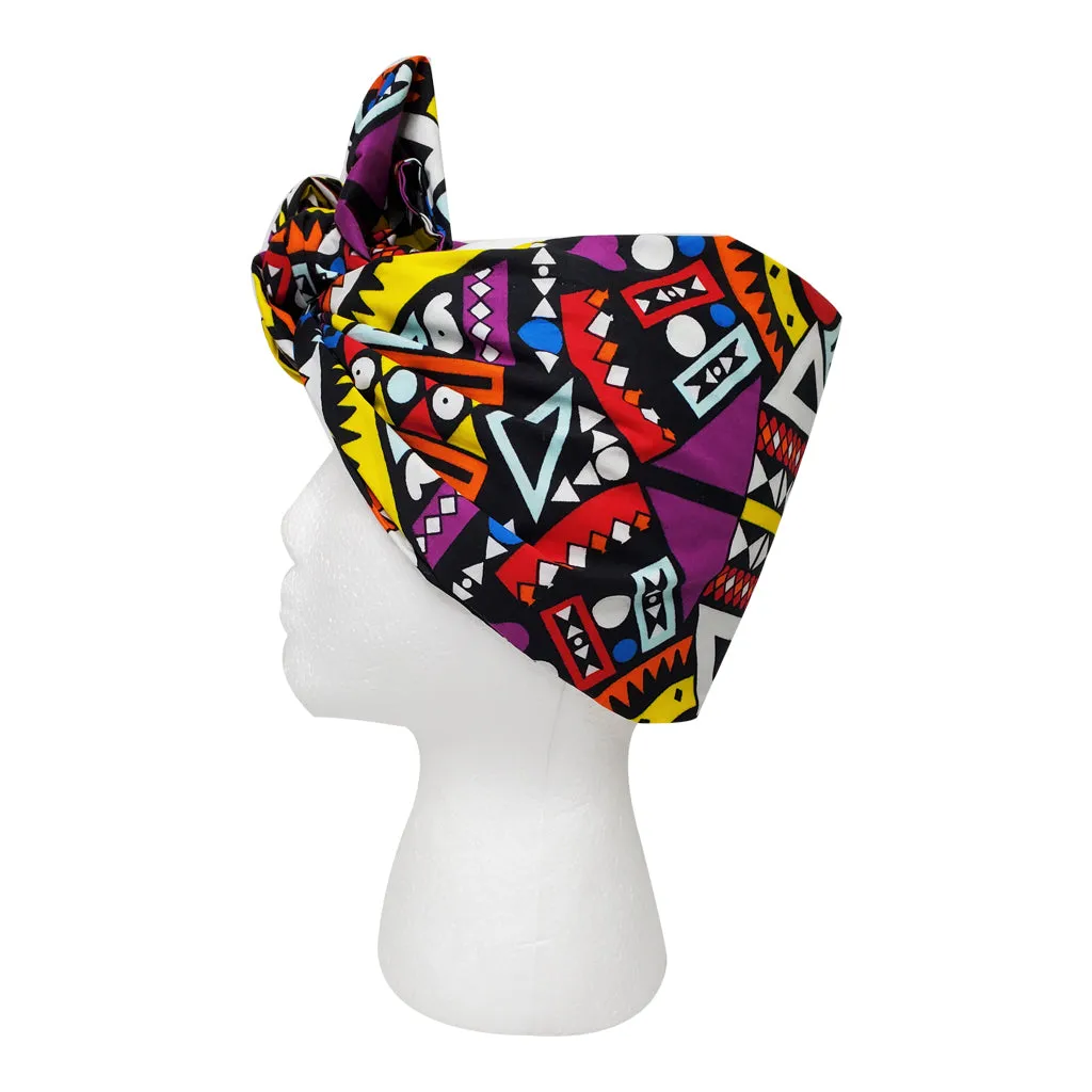 Crazy Black Open Crown Headwrap