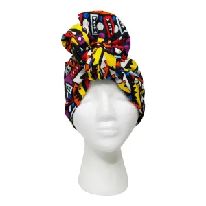 Crazy Black Open Crown Headwrap
