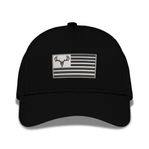 Deer Hunting American Flag Embroidered Baseball Caps Ver 2