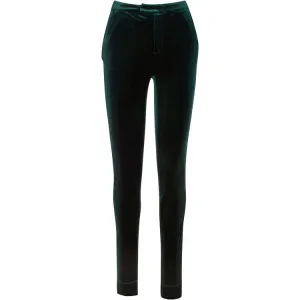 Emerald Velvet Straight Leg Trouser