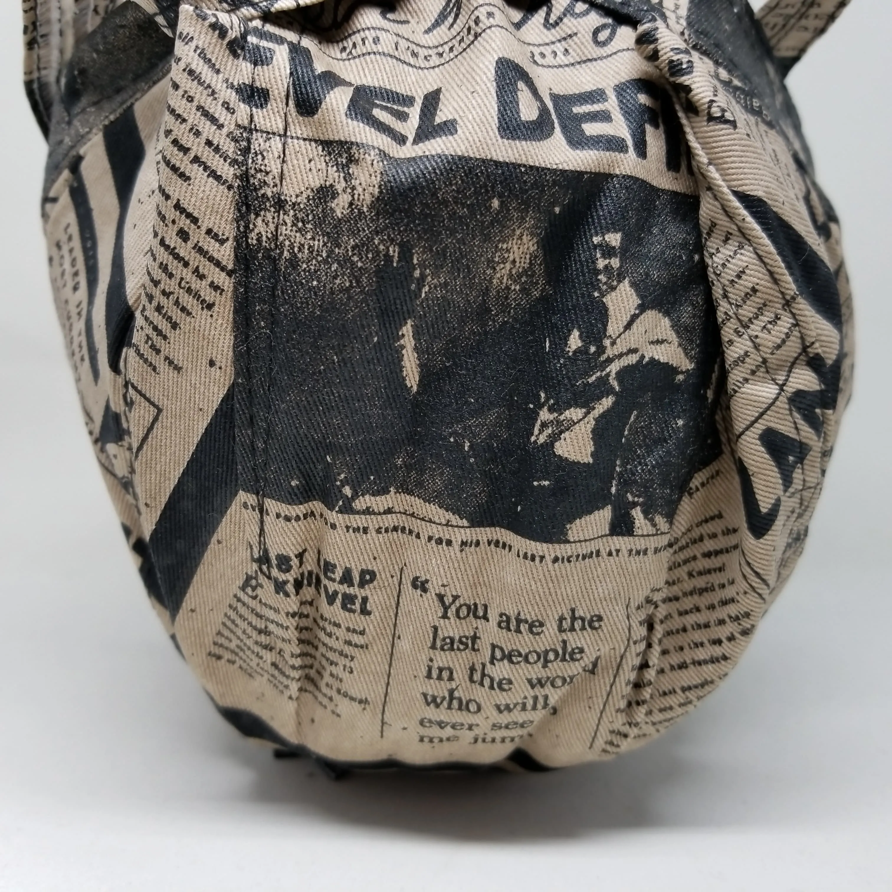 Evel Knievel Skull Cap | Last Jump Tribute Biker Head Wrap | Newspaper Headline Doo Rag