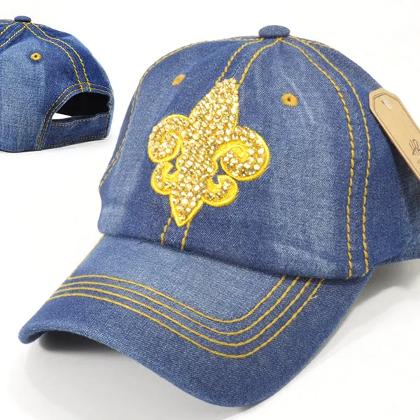 Fleur de lis Flat Snapback(Black) Caps