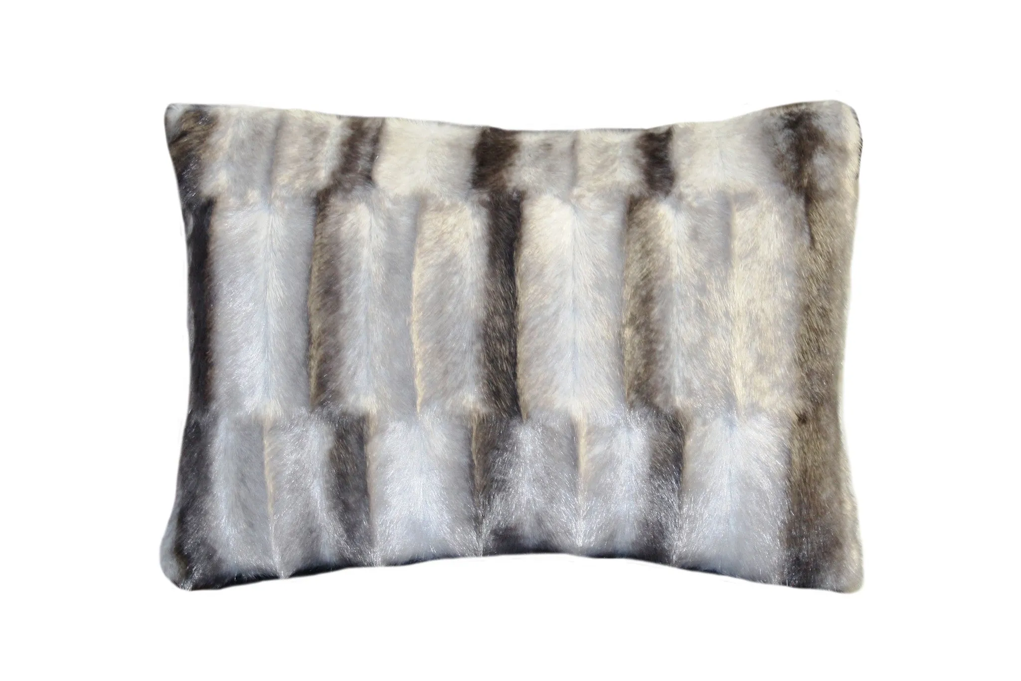 Fur Pillow 'Luxe Mink Silver'