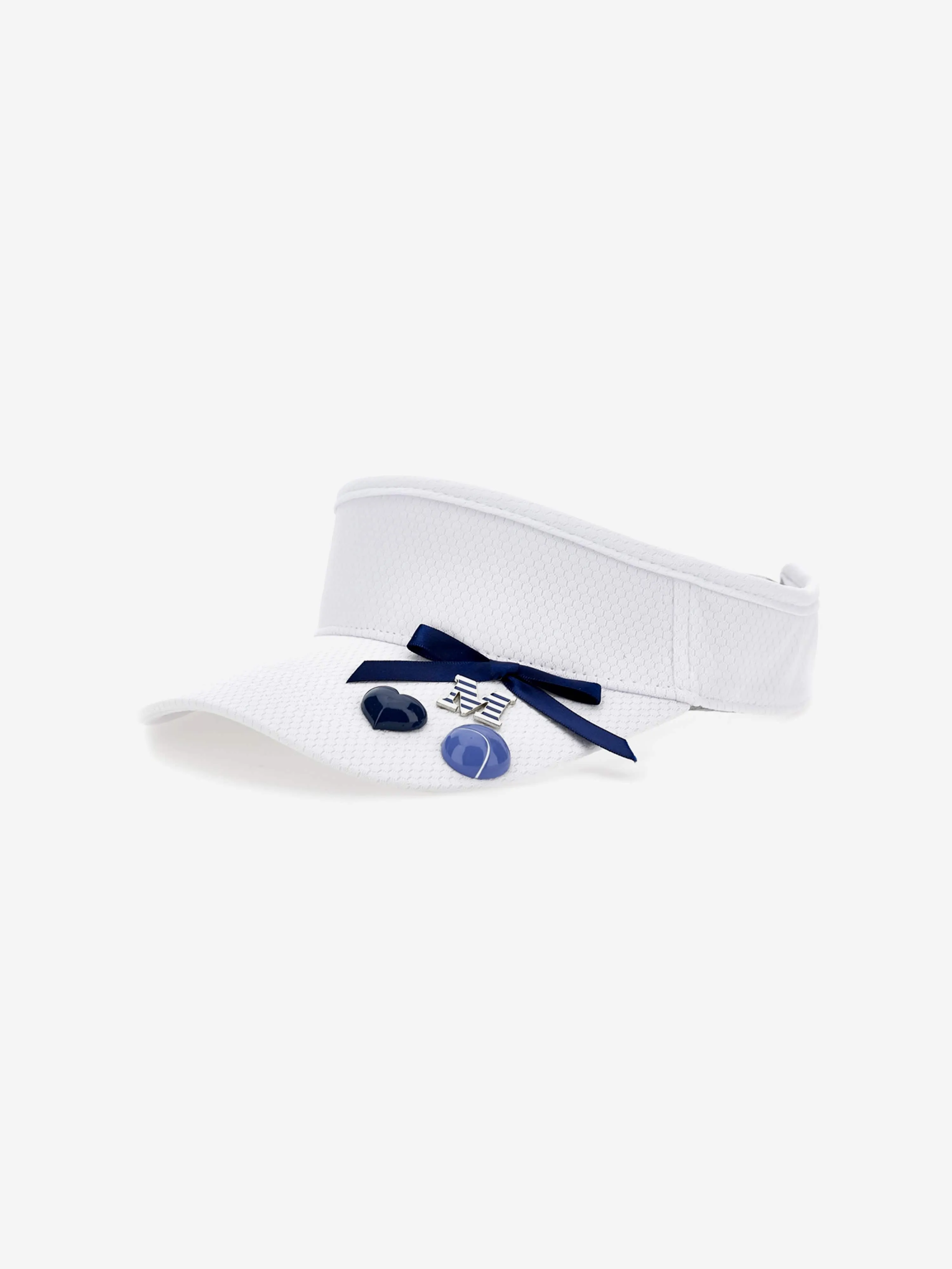 Girls Baseball Visor in White