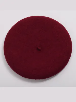 Girls Wool Basic Beret (18 color options)