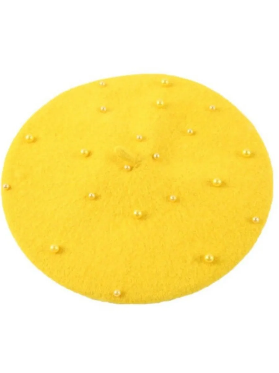 Girls Wool Pearl Beret