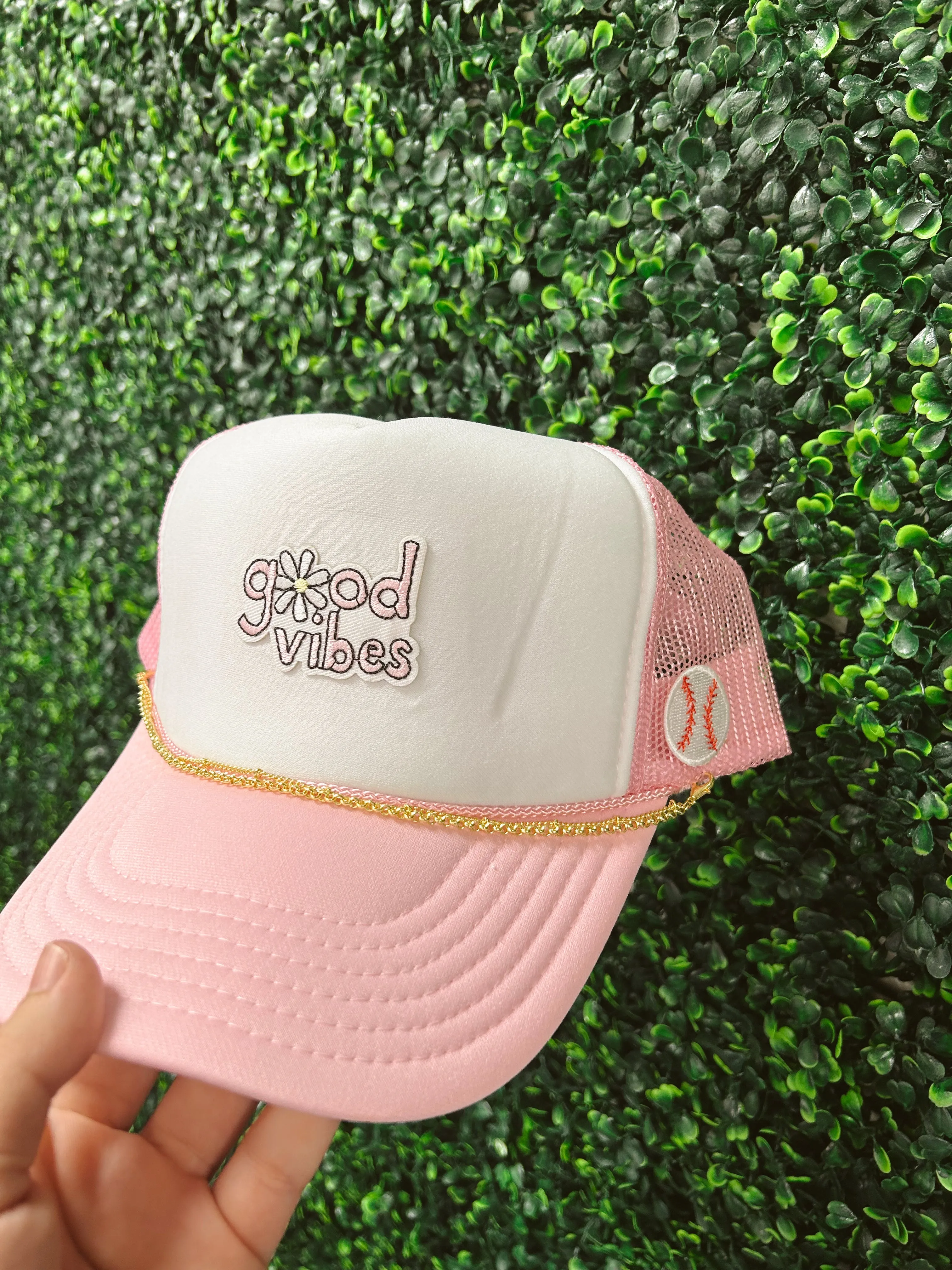 Good Vibes Baseball Trucker hat
