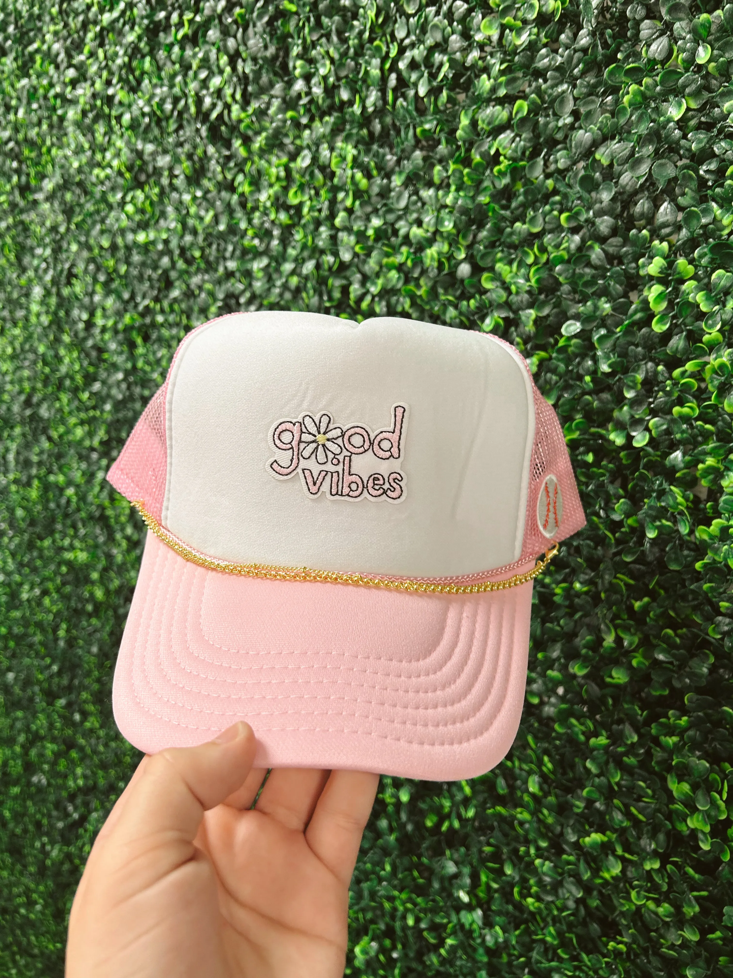 Good Vibes Baseball Trucker hat