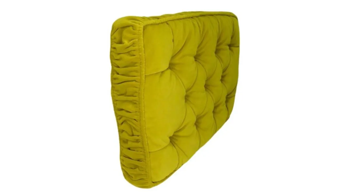 Gucci Embroidered Velvet Yellow Pillow Cushion