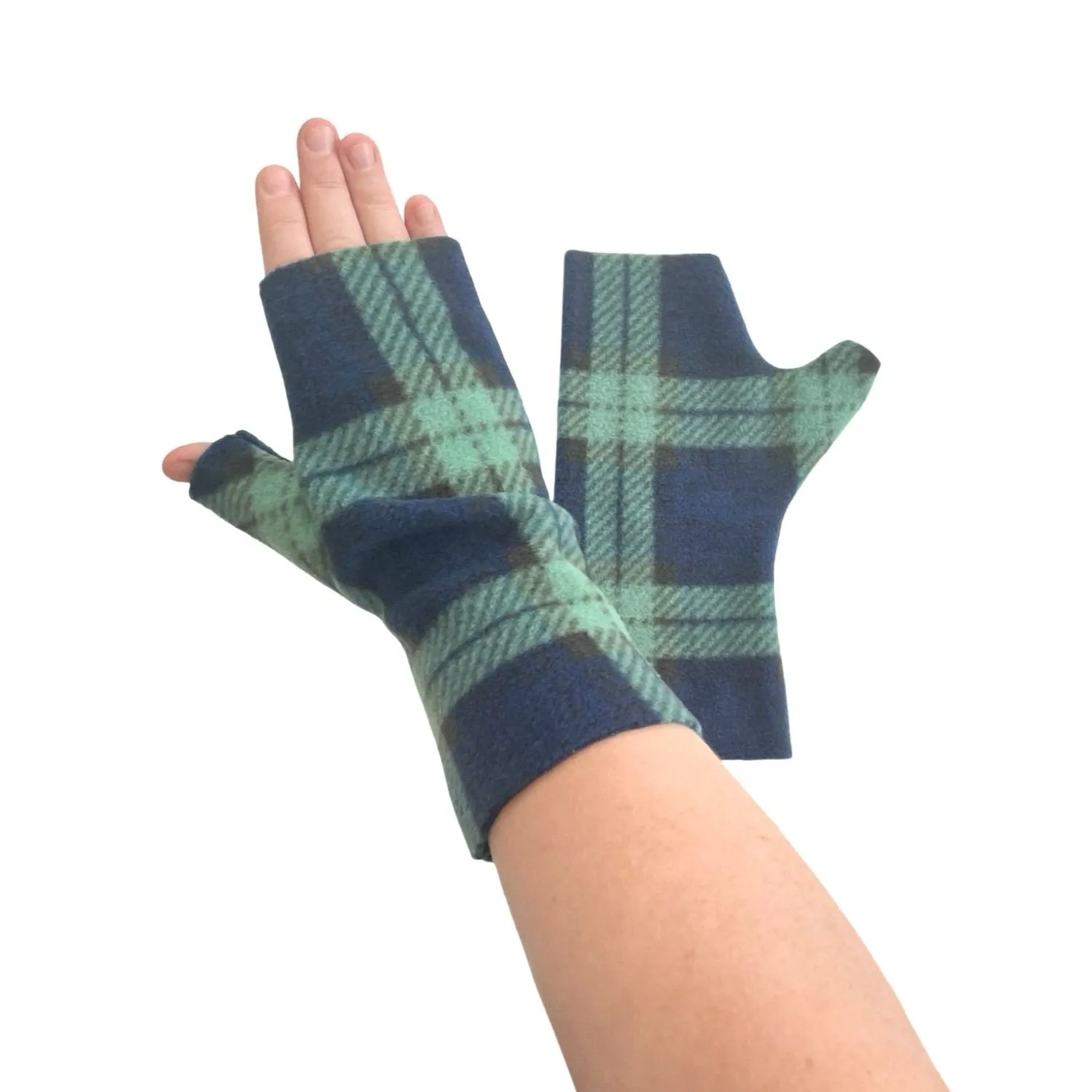 Handmade womens fleece wrist warmers