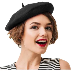 Kangaroo Wool Beret Hat - French Hat- Size One Size | Multiple Colors