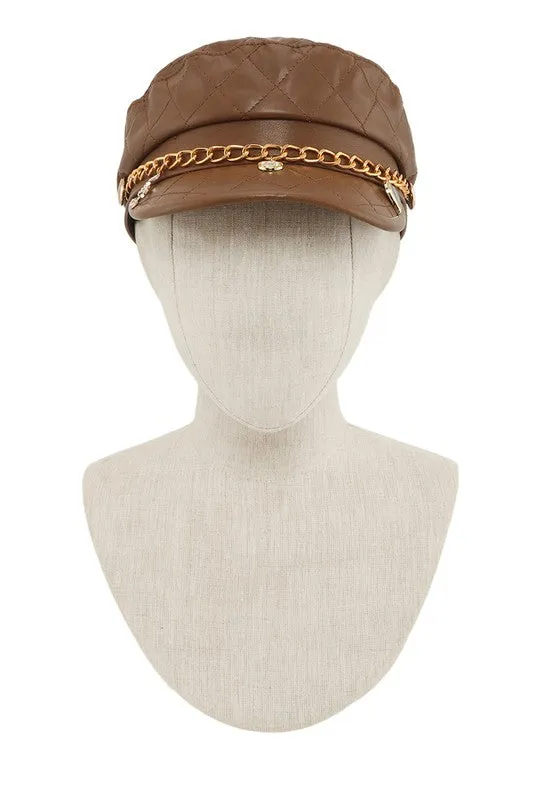 Keep It Classy- Fashion Cap with Chain