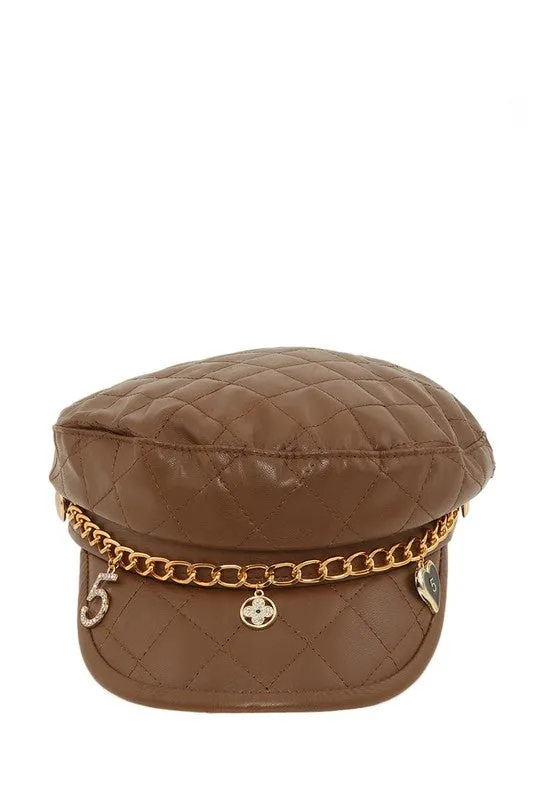 Keep It Classy- Fashion Cap with Chain