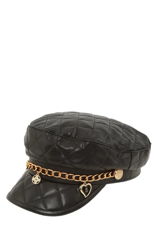 Keep It Classy- Fashion Cap with Chain