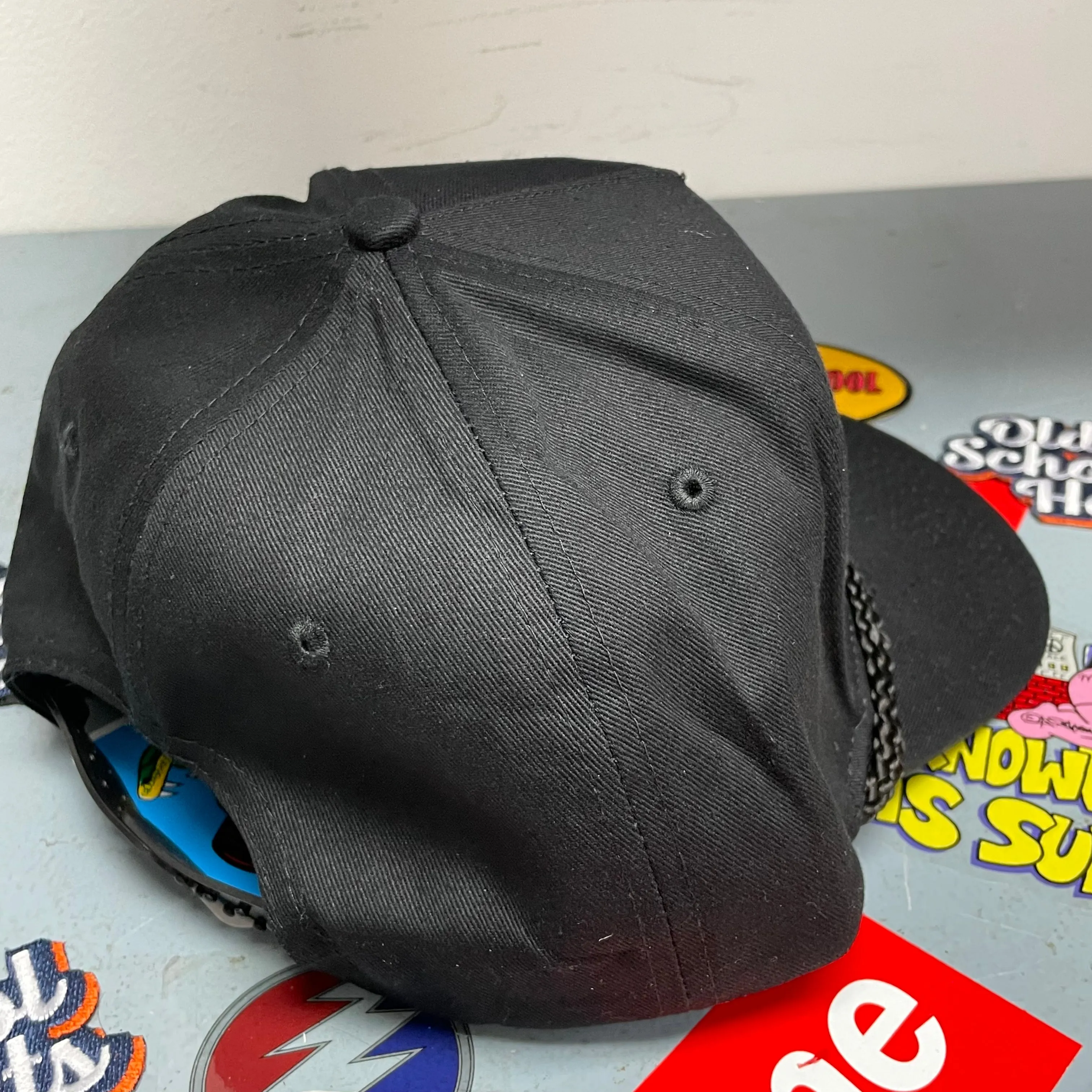 KICKIN' IT OLD SCHOOL 1996  Vintage Custom Embroidered Black Golf Snapback Cap Hat