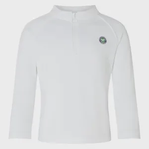 Kids Sports Track Top - White