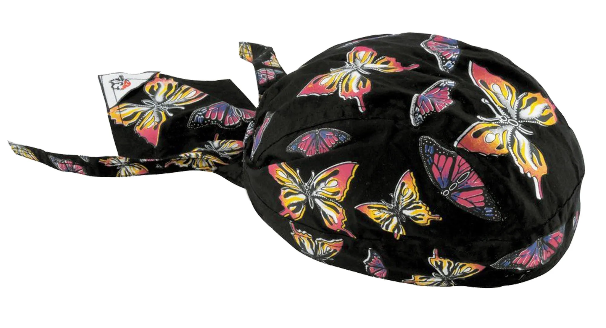 Ladies Doo Rag Colorful Rainbow Butterfly Head Wrap for Womens Durag Chemo Cap Cotton Motorcycle Hat