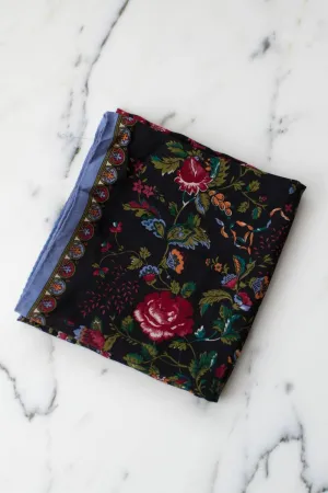 Laura Ashley Colorful Floral Silk Scarf
