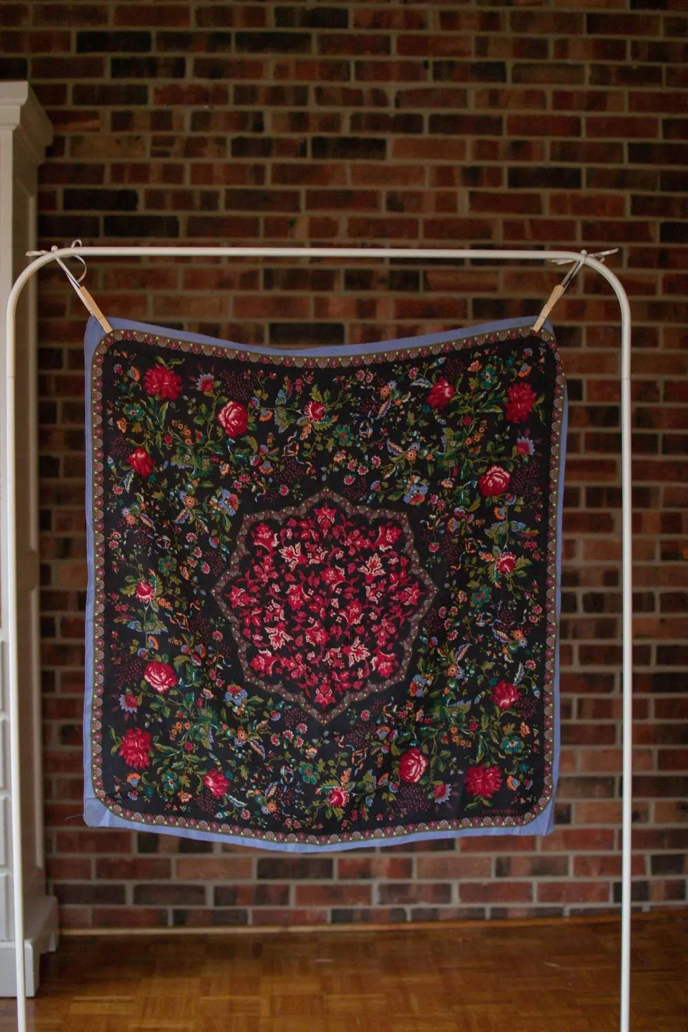 Laura Ashley Colorful Floral Silk Scarf