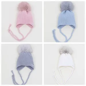 Luxury Pangasa Spanish Long Sided Faux Fur Pom Hats