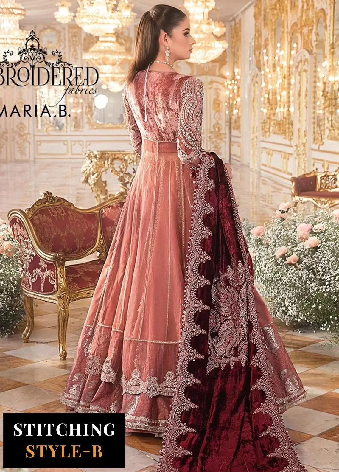 Maria B Mbroidered Collection '23 | Orange BD-2701
