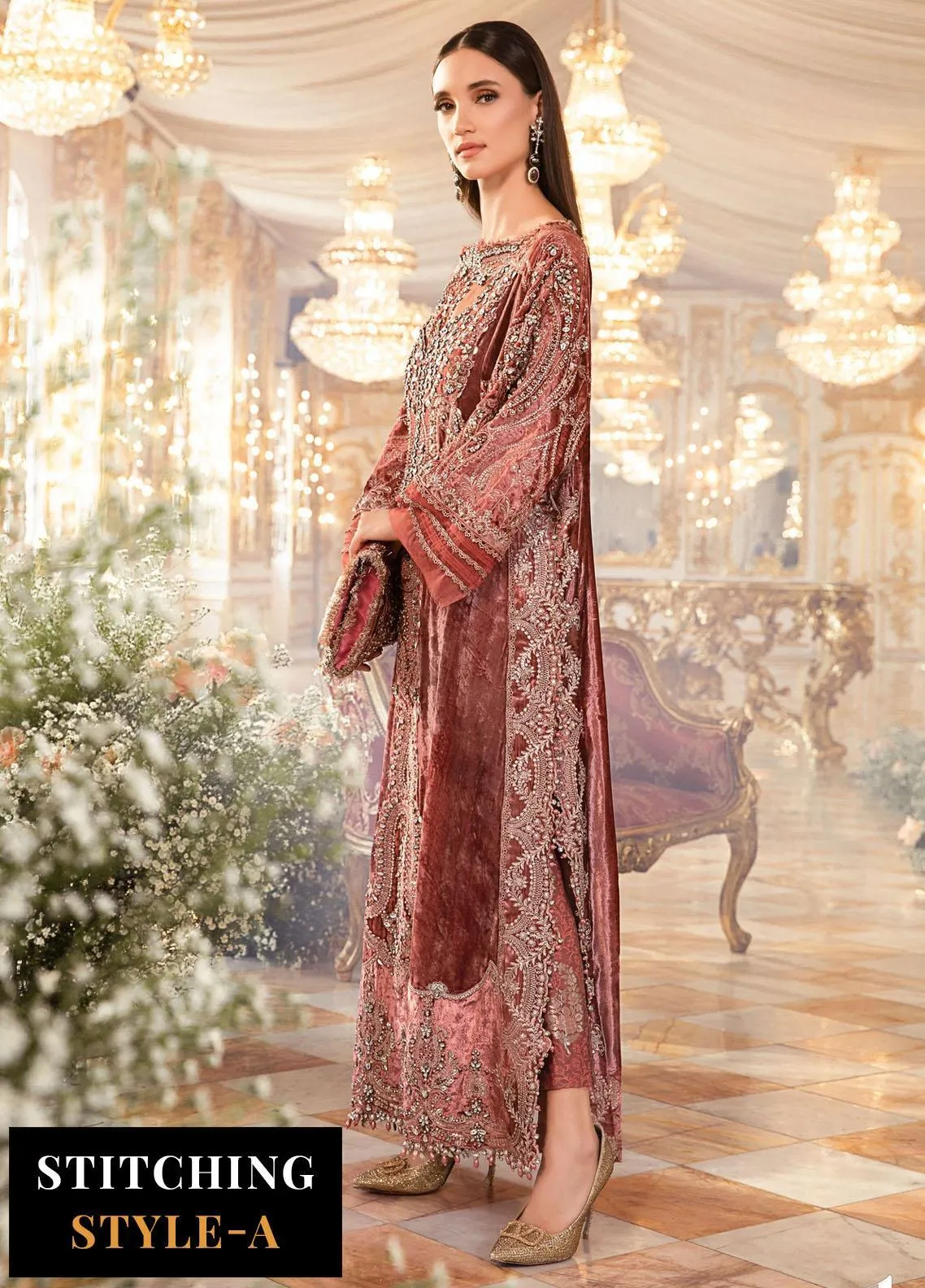 Maria B Mbroidered Collection '23 | Orange BD-2701