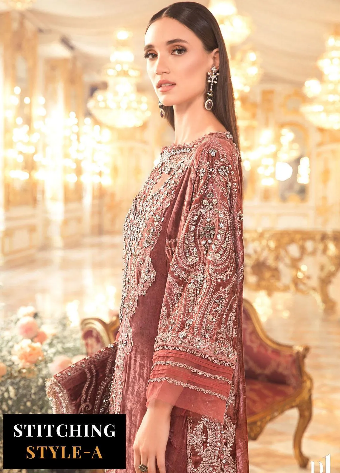 Maria B Mbroidered Collection '23 | Orange BD-2701