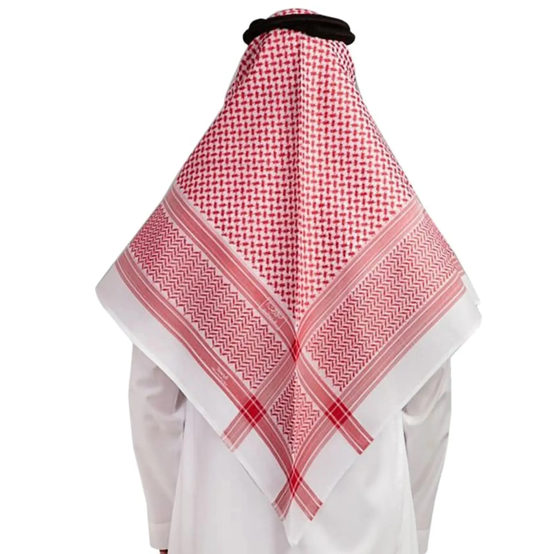 Men's Muslim Headscarf Set with Wave Stripe Design