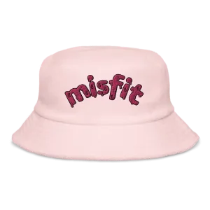 Misfit Embroidered Terrycloth Bucket Hat (Adult)