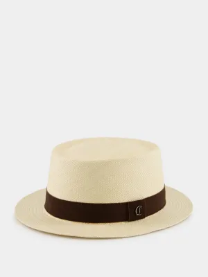 Natural and Brown Andaloubi Panama Hat