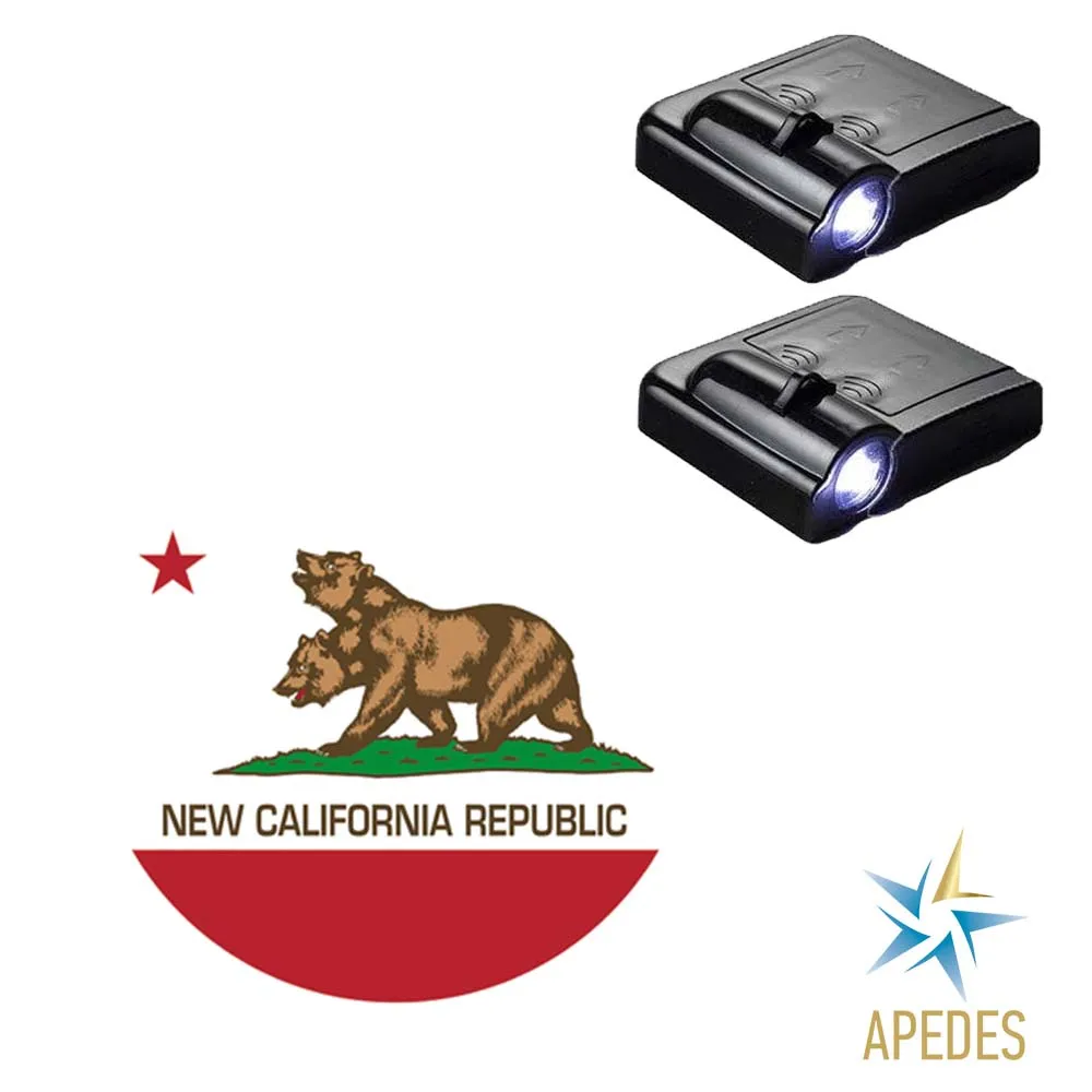 New California Republic Car Door LED Projector Light (Set of 2) Wireless