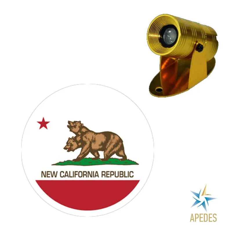 New California Republic Motorcycle Bike Car LED Projector Light Waterproof