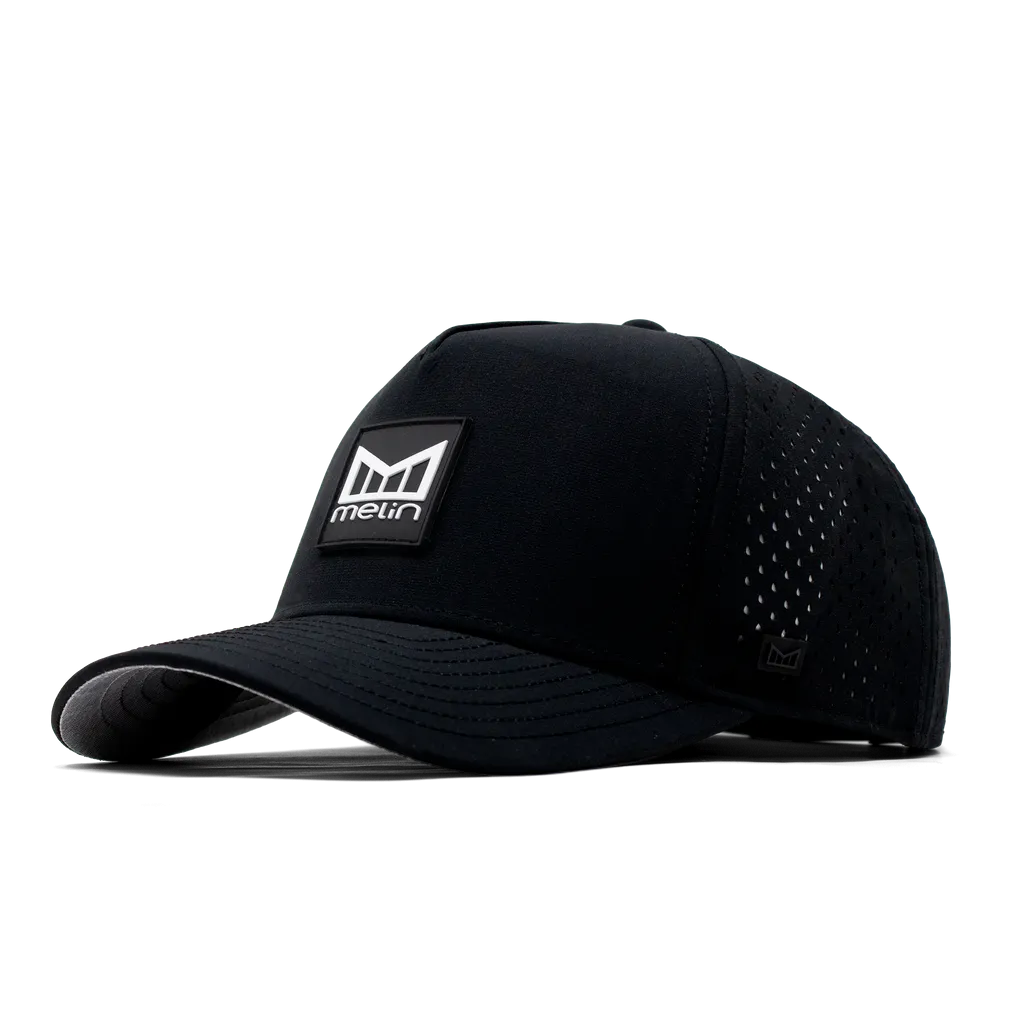 Odyssey Stacked Hydro Performance Snapback Hat - Black