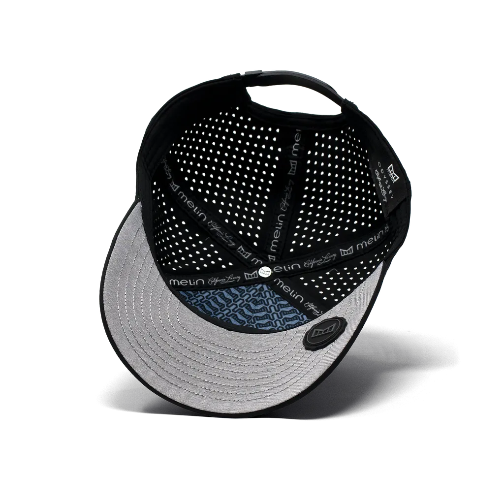 Odyssey Stacked Hydro Performance Snapback Hat - Black